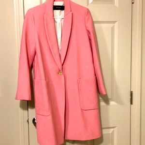 Zara long pink coat